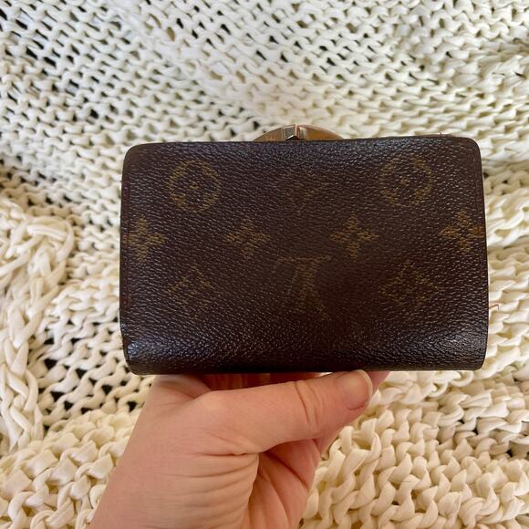 Louis Vuitton French Wallet Purse Monogram Ebene Canvas Kisslock Authentic 0099 - Picture 9 of 16